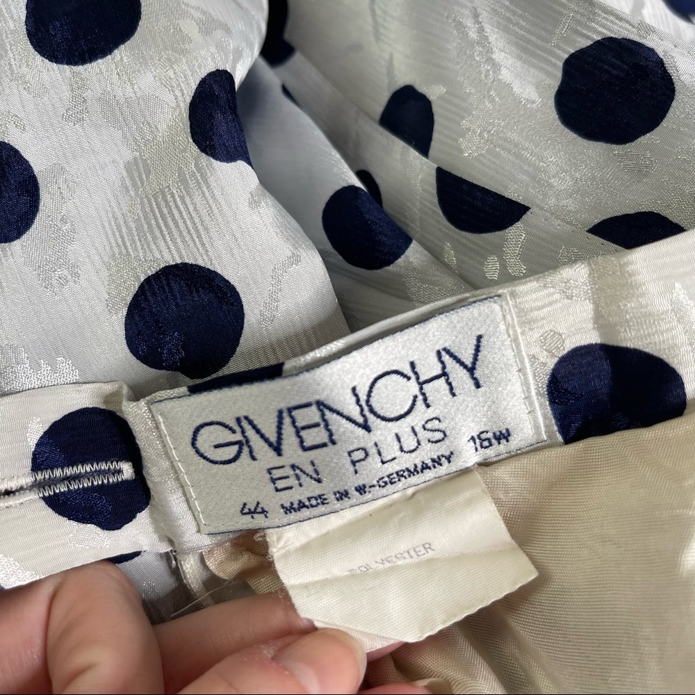 Vintage Givenchy Polka Dot Shimmer Midi Skirt - Picture 11 of 15
